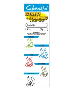 Gamakatsu Multi-Color Walleye And Steelhead Hook 25-Piece Assortment